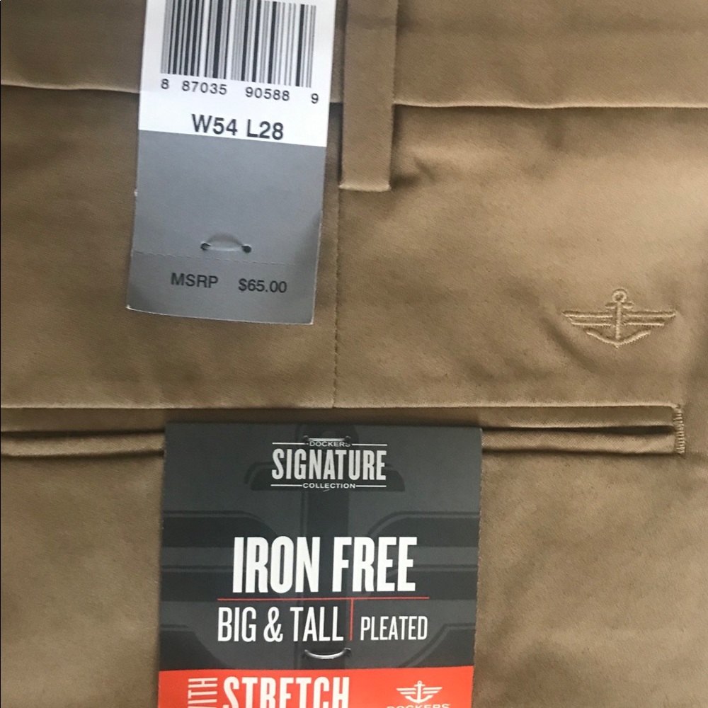 CLEARANCE Dockers NWT Big & Tall Pleated Khakis - Picture 6 of 8